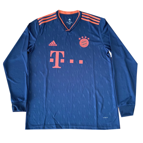 19/20 Bayern Munich Third Away Navy Long Sleeve Jerseys Shirt