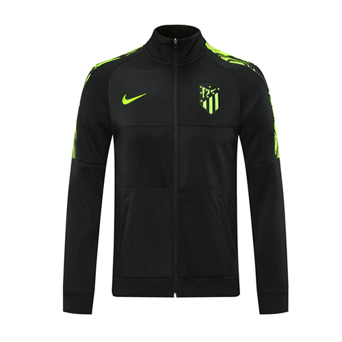 20/21 Atletico Madrid Black Player Version High Neck Collar Training Jacket