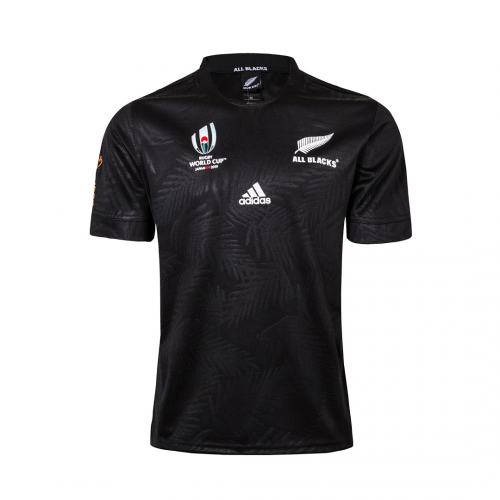 2019 World Cup New Zealand All Blacks Home Black Rugby Jersey Shirt