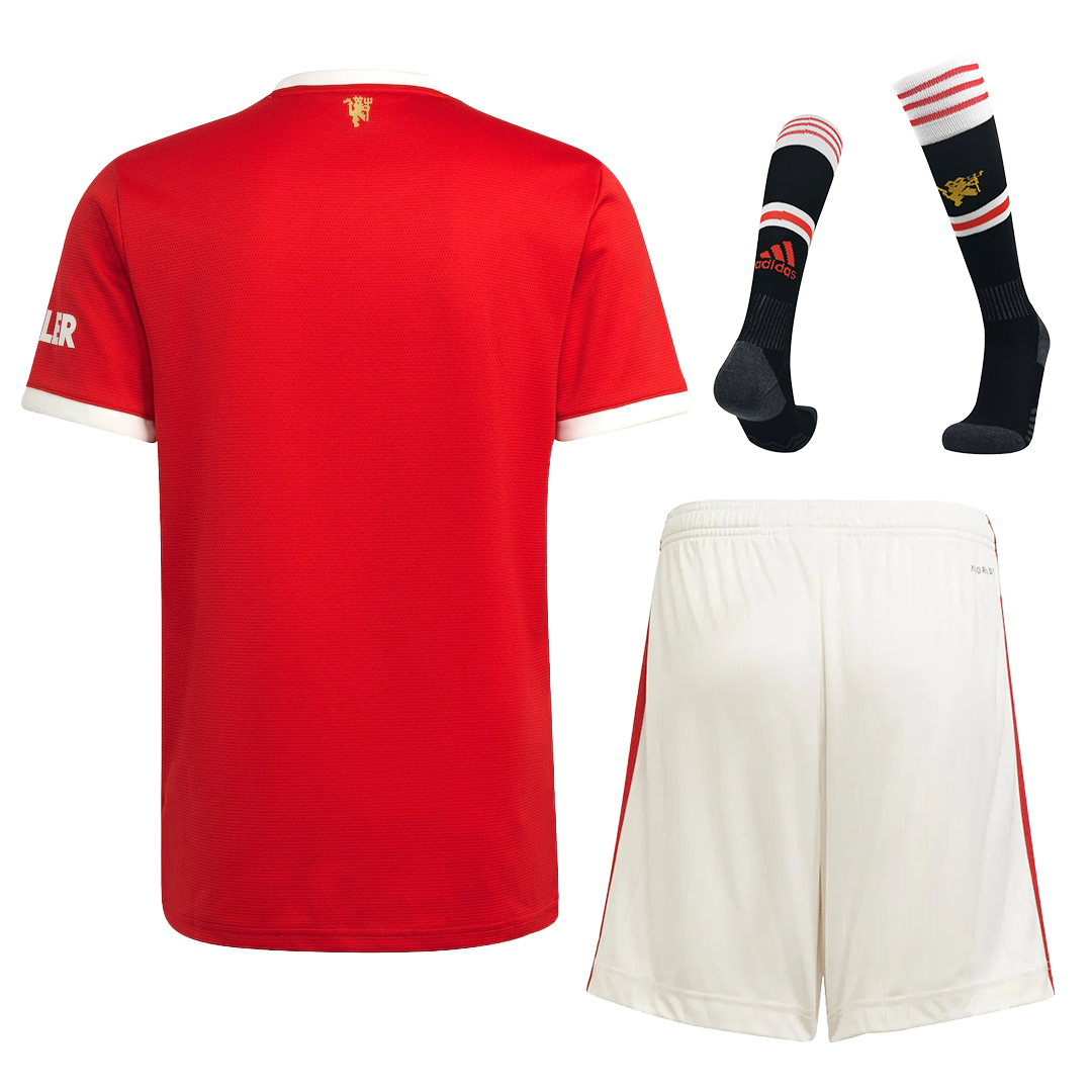 Manchester United Soccer Jersey Home Whole Kit(Jersey+Short+Socks) Replica 2021/22