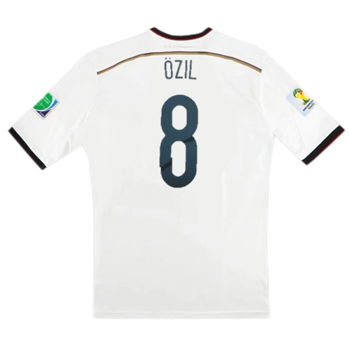 Germany ÖZIL #8 Retro Jersey Home Replica World Cup 2014